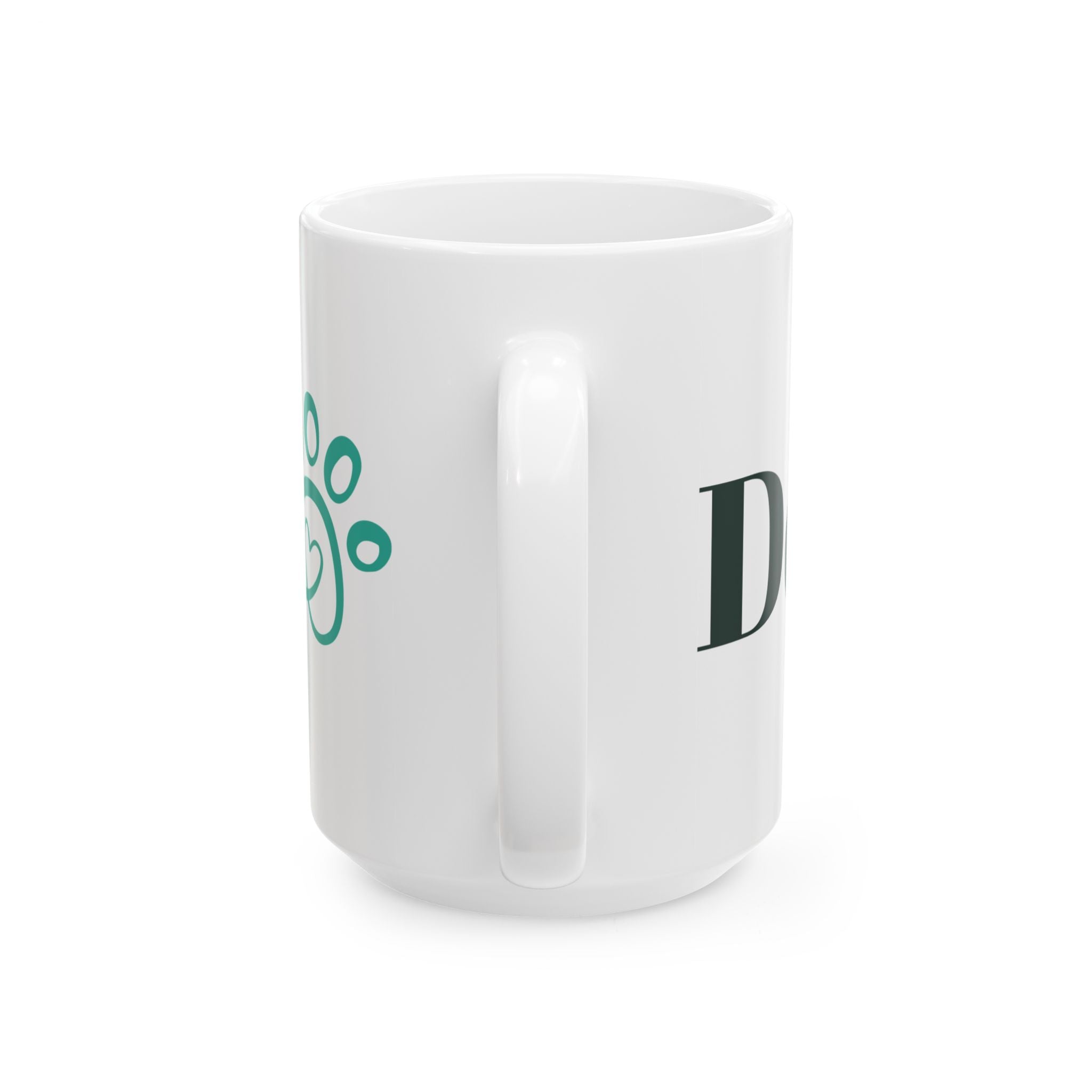 Dog Dad Ceramic Mug — Paw Print Coffee Cup for Pet Lovers (11oz & 15oz)