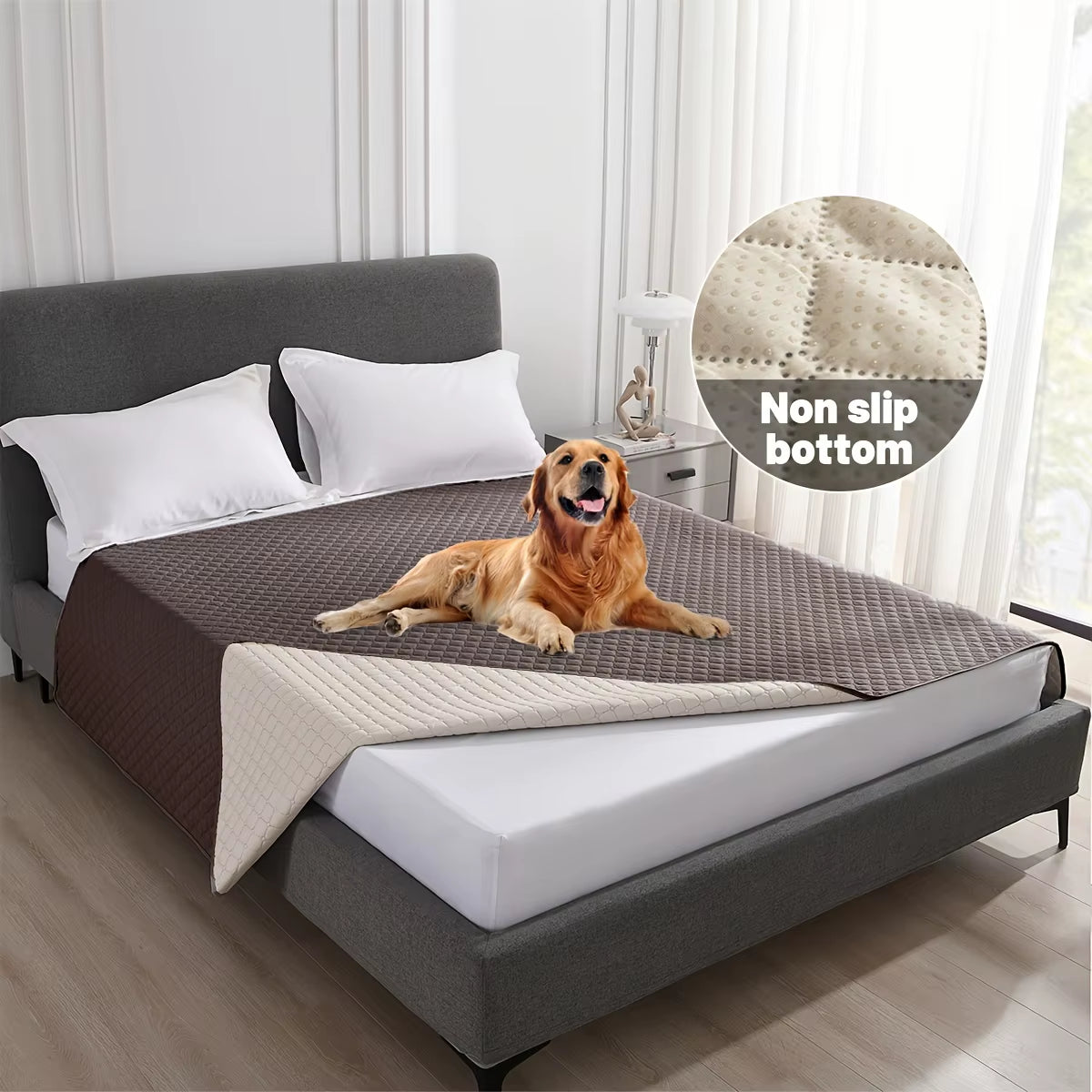Waterproof Non-Slip Pet Bed Cover & Blanket – Furniture & Couch Protector for Dogs & Cats