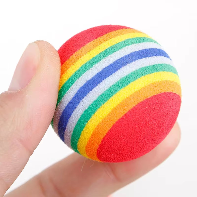 Rainbow EVA Ball Cat & Dog Toy – Soft, Lightweight & Durable