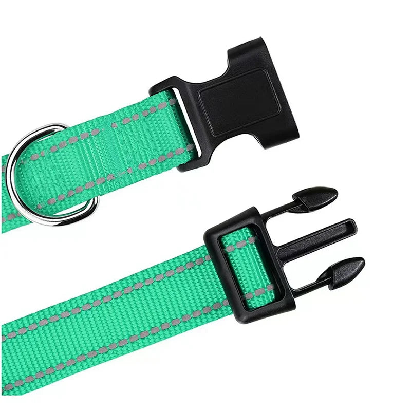 Reflective Dog & Cat Collar – Adjustable No-Choke Nylon