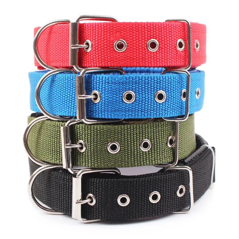Nylon Dog Collar – Adjustable Solid Collar for All Sizes