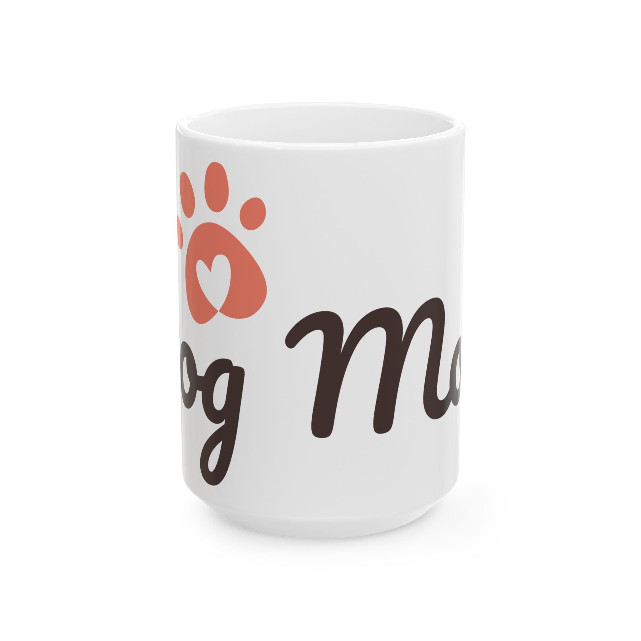 Dog Mom Ceramic Mug — Cute Paw Print Coffee Cup (11oz & 15oz)