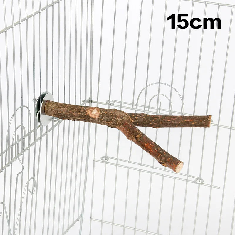 1Pcs 15/20/30Cm Birds Accessories Bird Cage Sticks Wooden Stuff Stand Tree Branch Perches Asesorips Para Aves Vogel Stokjes