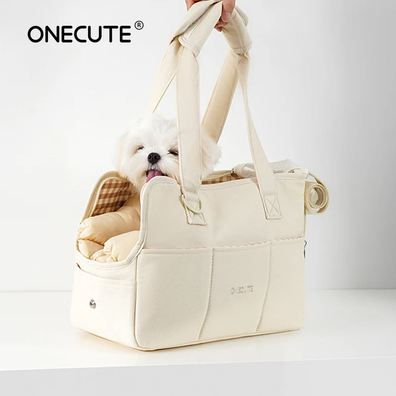 Portable Pet Carrier Shoulder Bag – Travel Handbag for Small Dogs & Cats with Optional Accessories