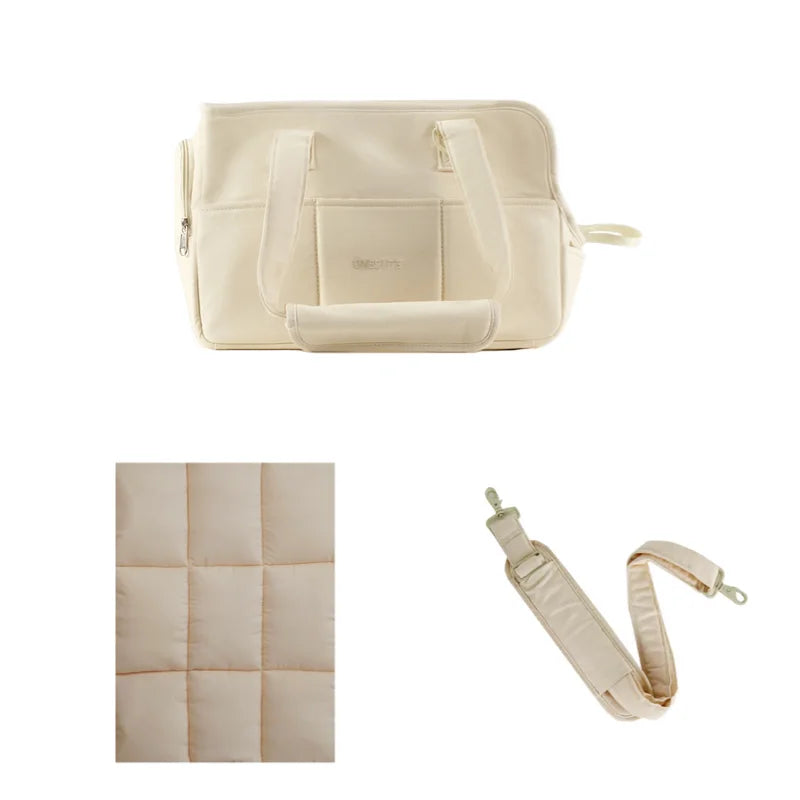 Portable Pet Carrier Shoulder Bag – Travel Handbag for Small Dogs & Cats with Optional Accessories