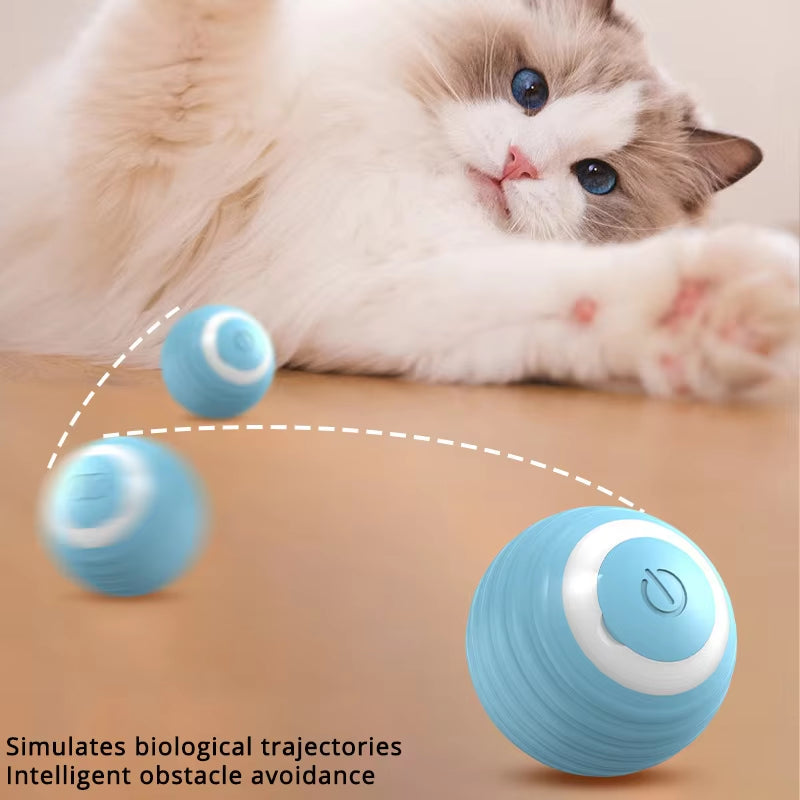 Smart Interactive Cat Toy Ball – Rechargeable Automatic Moving Toy