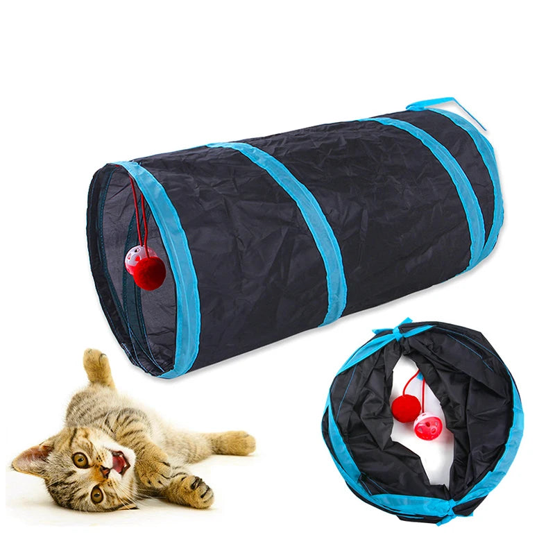 Foldable Cat Tunnel Toy – S-Shape & Y-Shape for Indoor Play