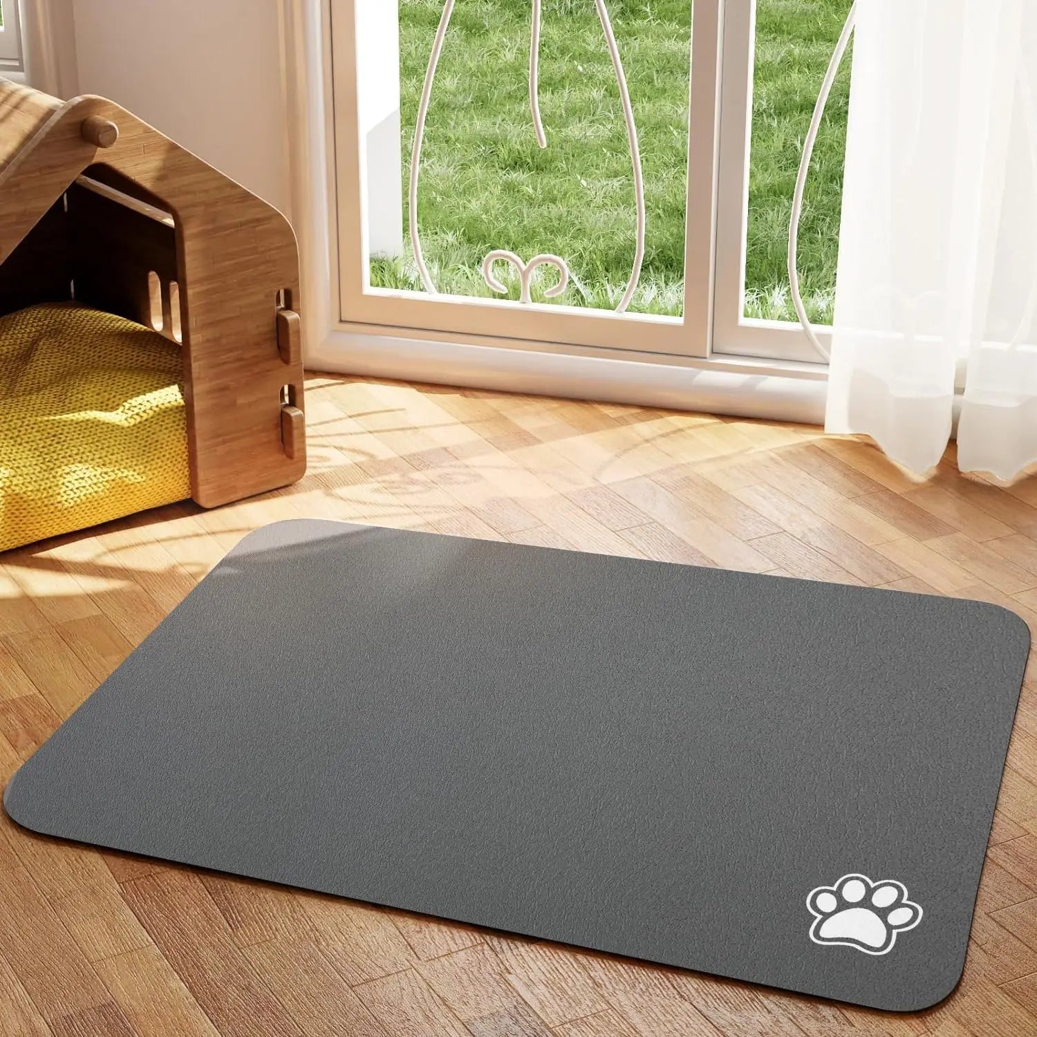 Absorbent Pet Feeding Mat – Non-Slip, Waterproof & Quick-Dry for Dogs & Cats