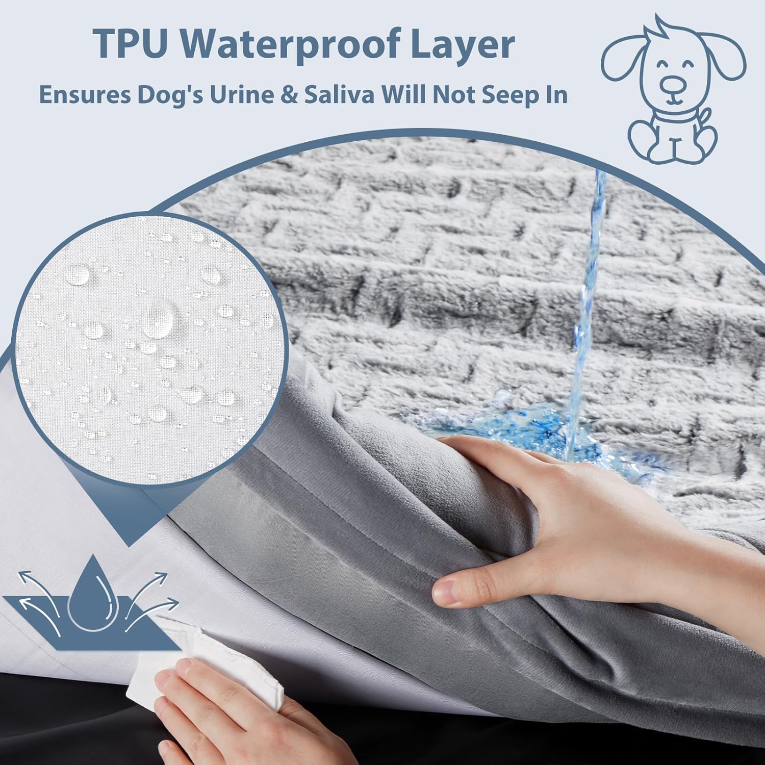 XXXL Orthopedic Dog Bed with Bolsters – Waterproof, Washable Sofa Bed