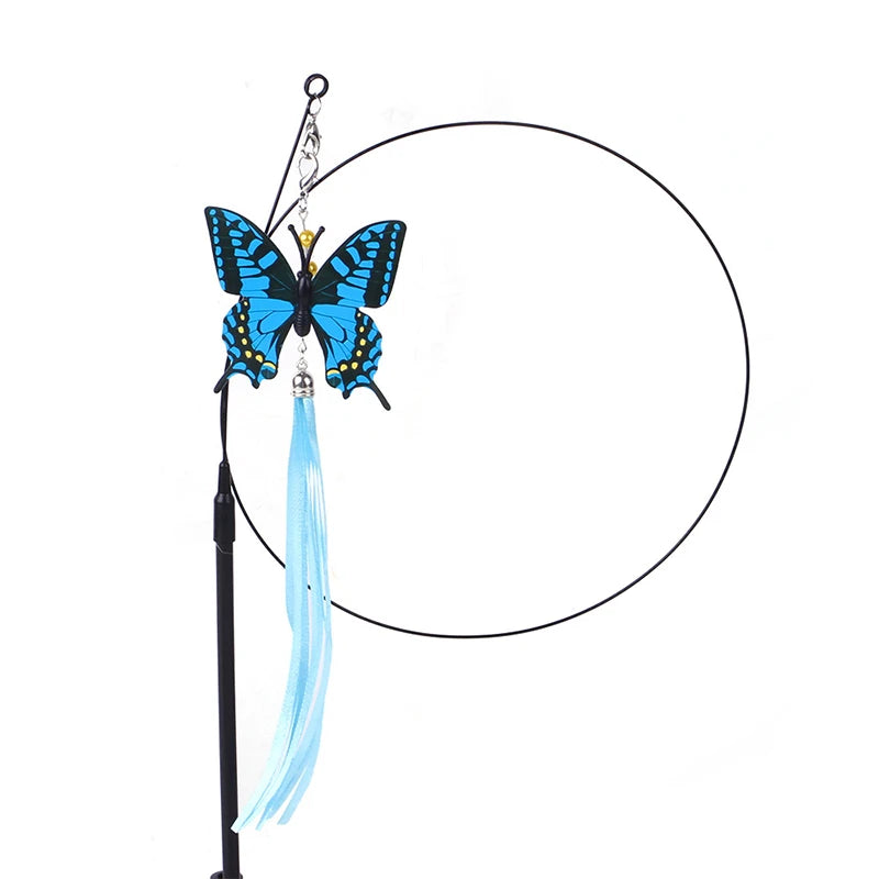 Suction Cup Feather Bird Teaser Wand with Bell – Interactive Cat Toy