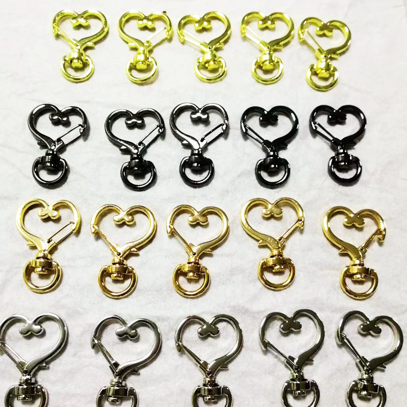 Shaped Heart Dog Button Accessories Metal