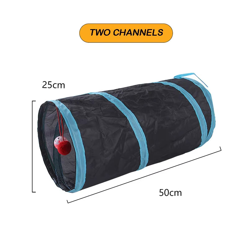 Foldable Cat Tunnel Toy – S-Shape & Y-Shape for Indoor Play