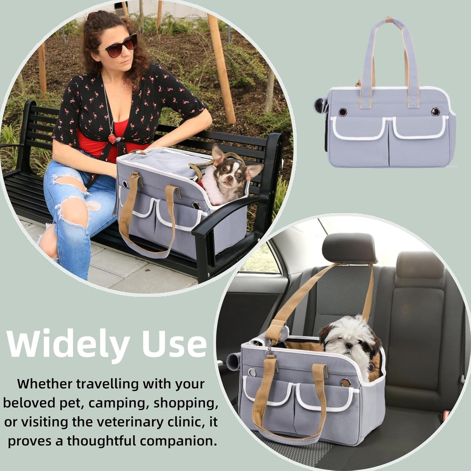 Collapsible Soft-Sided Pet Carrier – Airline Approved Travel Bag (Up to 12 lbs)