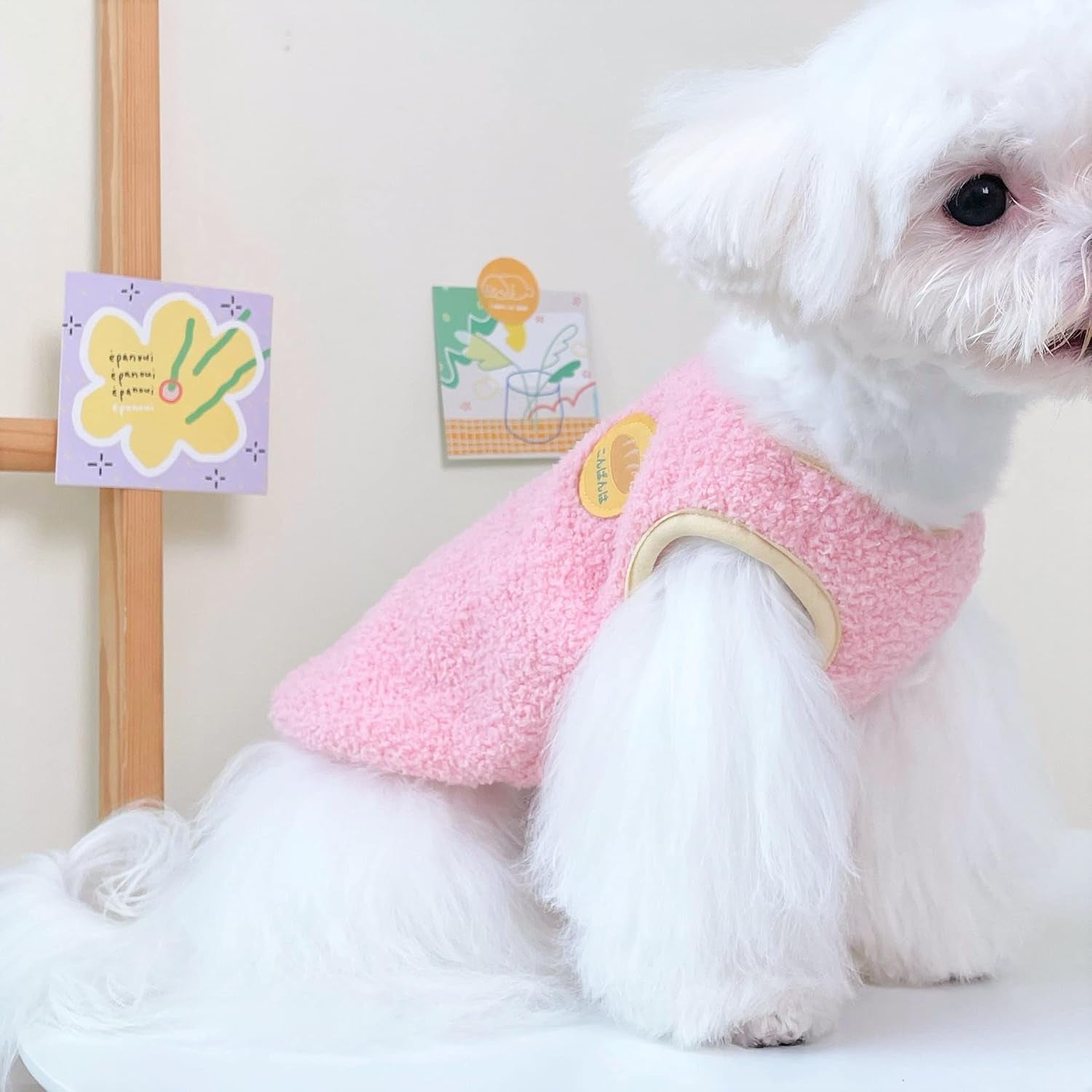 Fleece Lined Dog Vest – Soft Winter Sweater for Small Pets