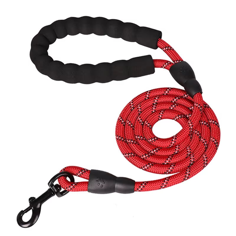 Heavy-Duty Reflective Nylon Dog Leash – 4 Lengths, 7 Colors | All Life Stages