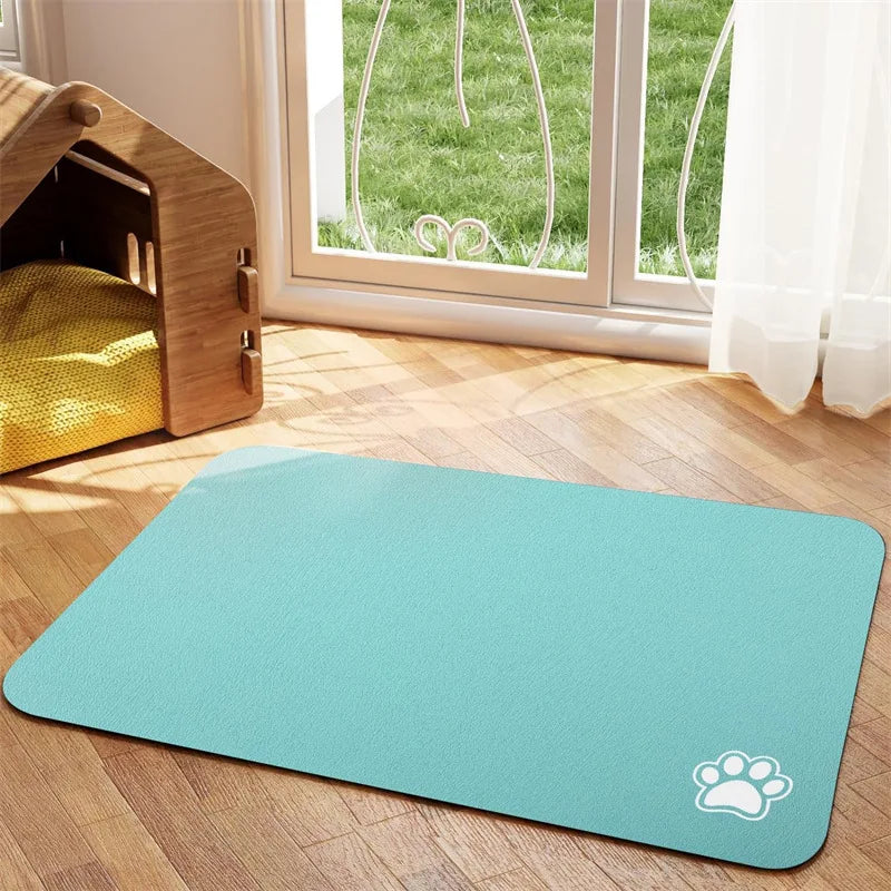 Absorbent Pet Feeding Mat – Non-Slip, Waterproof & Quick-Dry for Dogs & Cats