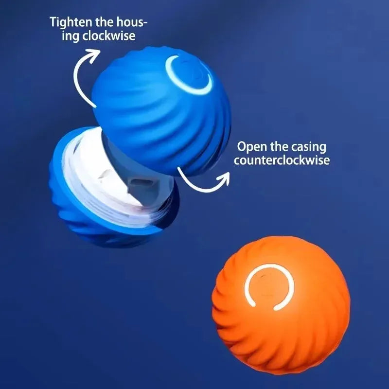 Smart Auto-Rolling Pet Ball – Rechargeable Interactive Chase Toy for Dogs & Cats