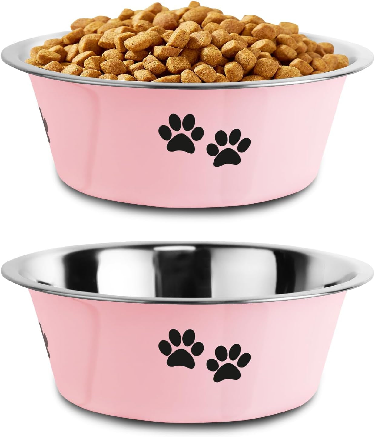 Stainless Steel Dog Bowl with Non-Slip Rubber Base – Durable & Spill-Resistant