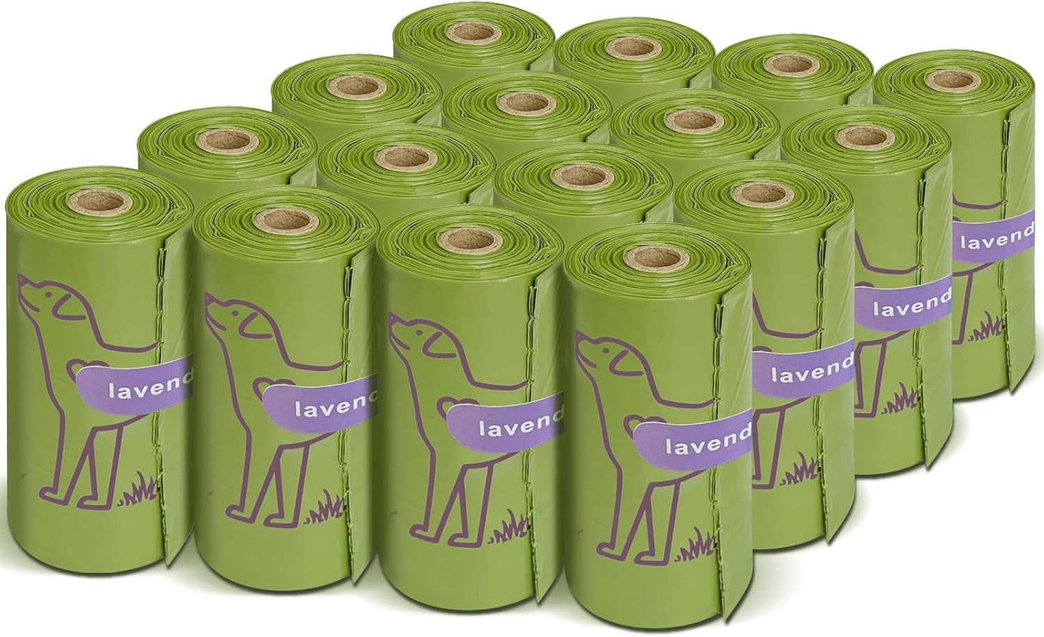 240 Count Lavender Scented 13” X 9” Dog Poop Bags Rolls, Leakproof Strong & Sturdy Waste Bags for Doggie Cat Pet