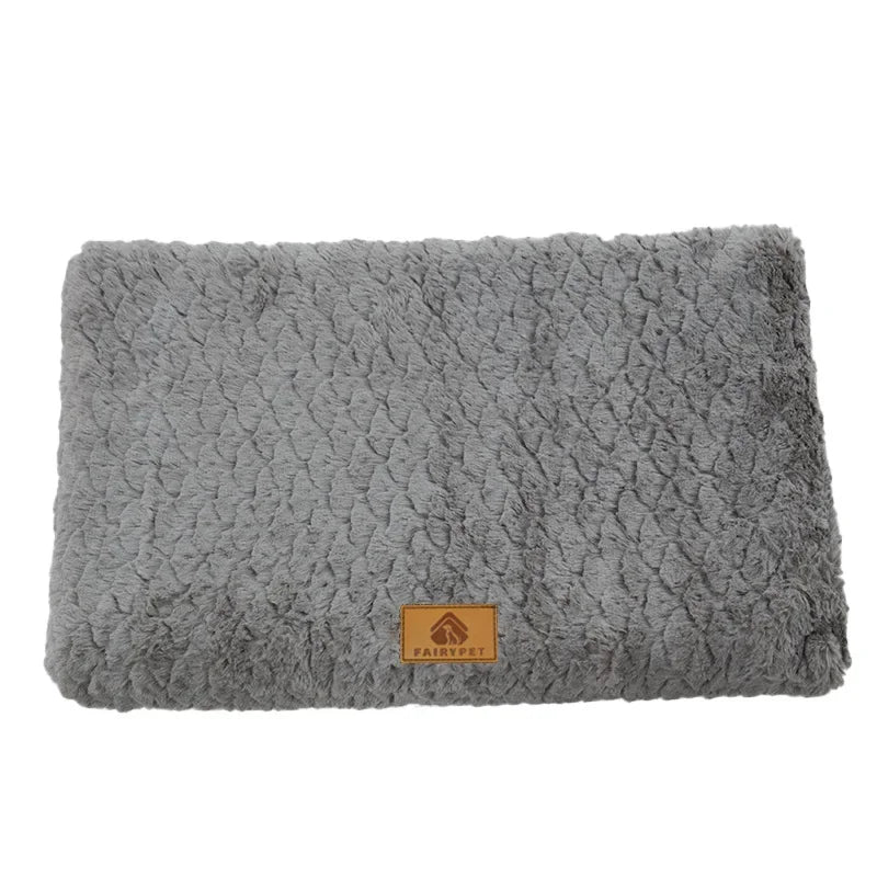 Orthopedic Memory Foam Dog Bed – Waterproof, Washable Faux Fur Cover with Anti-Slip Bottom