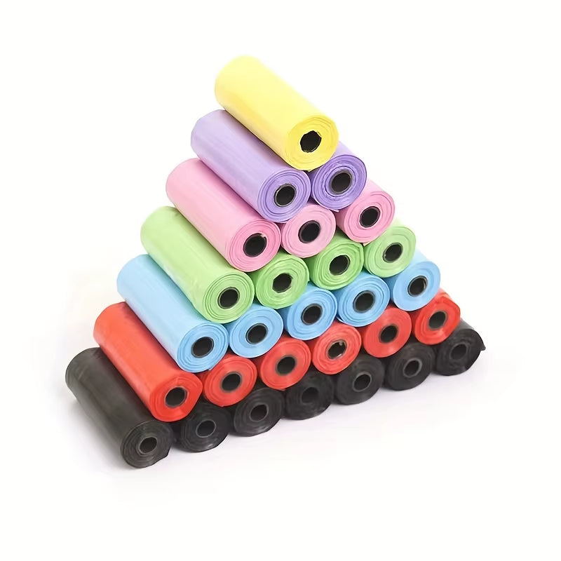 Leak-Proof Dog Poop Bags – Cute Paw Print Design | Random Colors