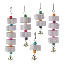 Parrot Mineral Grinding Stone – Flower Shape Chew Toy & Cage Ornament for Parakeets
