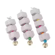 Parrot Mineral Grinding Stone – Flower Shape Chew Toy & Cage Ornament for Parakeets