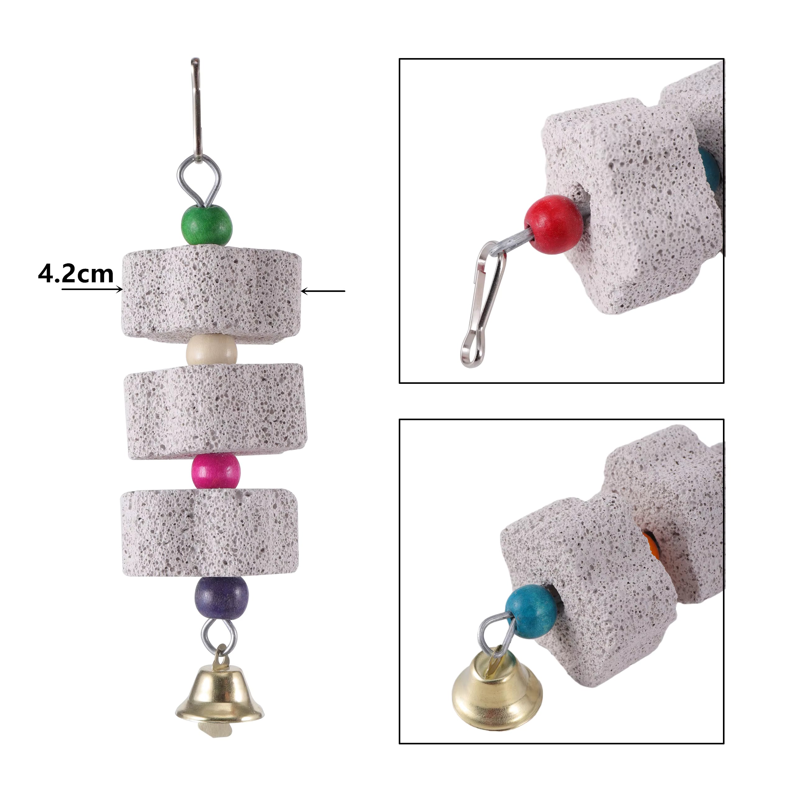 Parrot Mineral Grinding Stone – Flower Shape Chew Toy & Cage Ornament for Parakeets