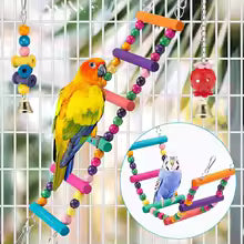 11-Piece Wooden Bird Cage Toy Set for Parrots