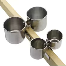 Stainless Steel Bird Feeder Cup with Clip