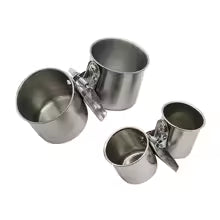 Stainless Steel Bird Feeder Cup with Clip