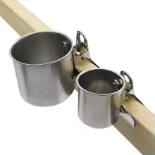 Stainless Steel Bird Feeder Cup with Clip