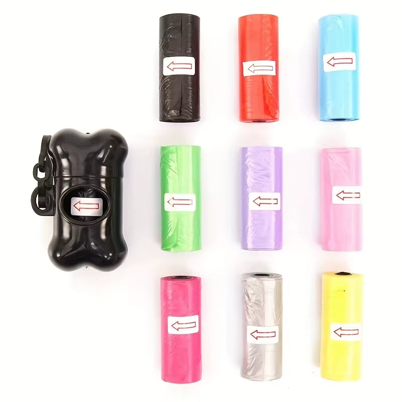 Leak-Proof Dog Poop Bags – Cute Paw Print Design | Random Colors