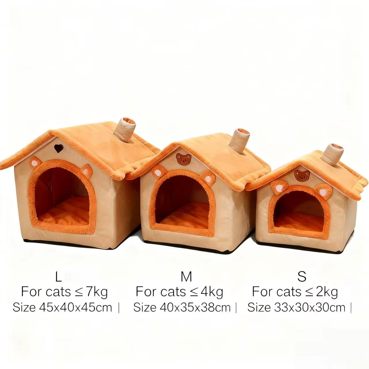 All-Season Dog or Cat House Style Bed – Removable & Washable Pet Bed
