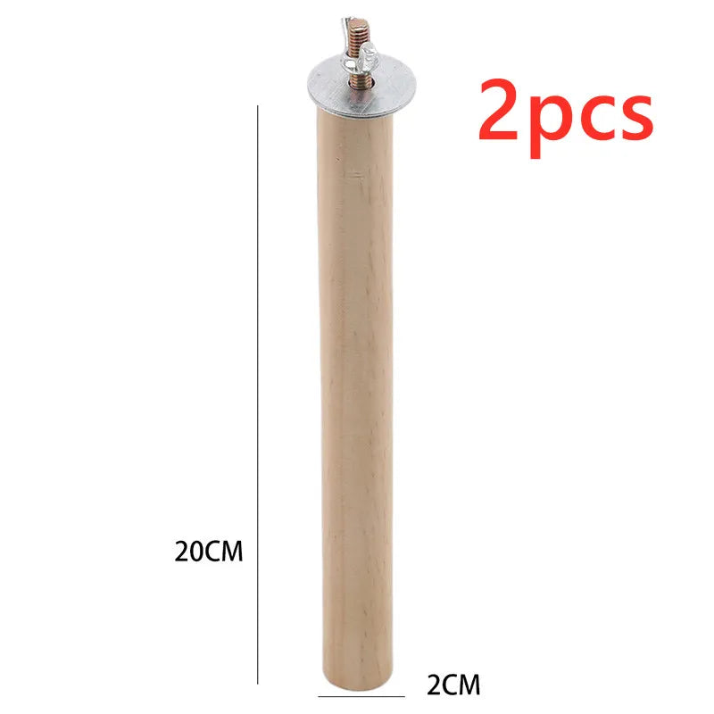 1/2Ps Parrot Pet Raw Standing Stick Wood Hanging Stand Racktoy Sticksstand Parakeet Branch Perches Forbird Cage Bar Pet Supplies
