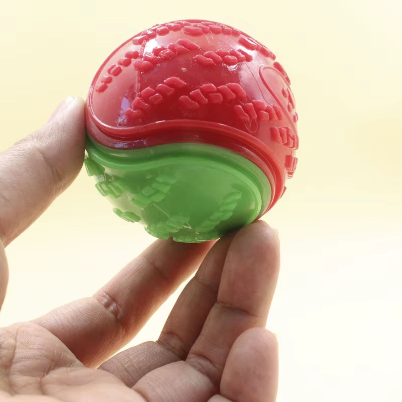 Interactive Squeaky Dog Ball – Soft TPR Chew Toy for Teeth Cleaning