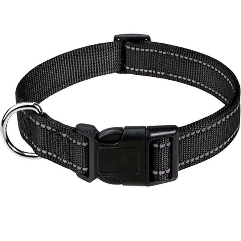 Reflective Dog & Cat Collar – Adjustable No-Choke Nylon