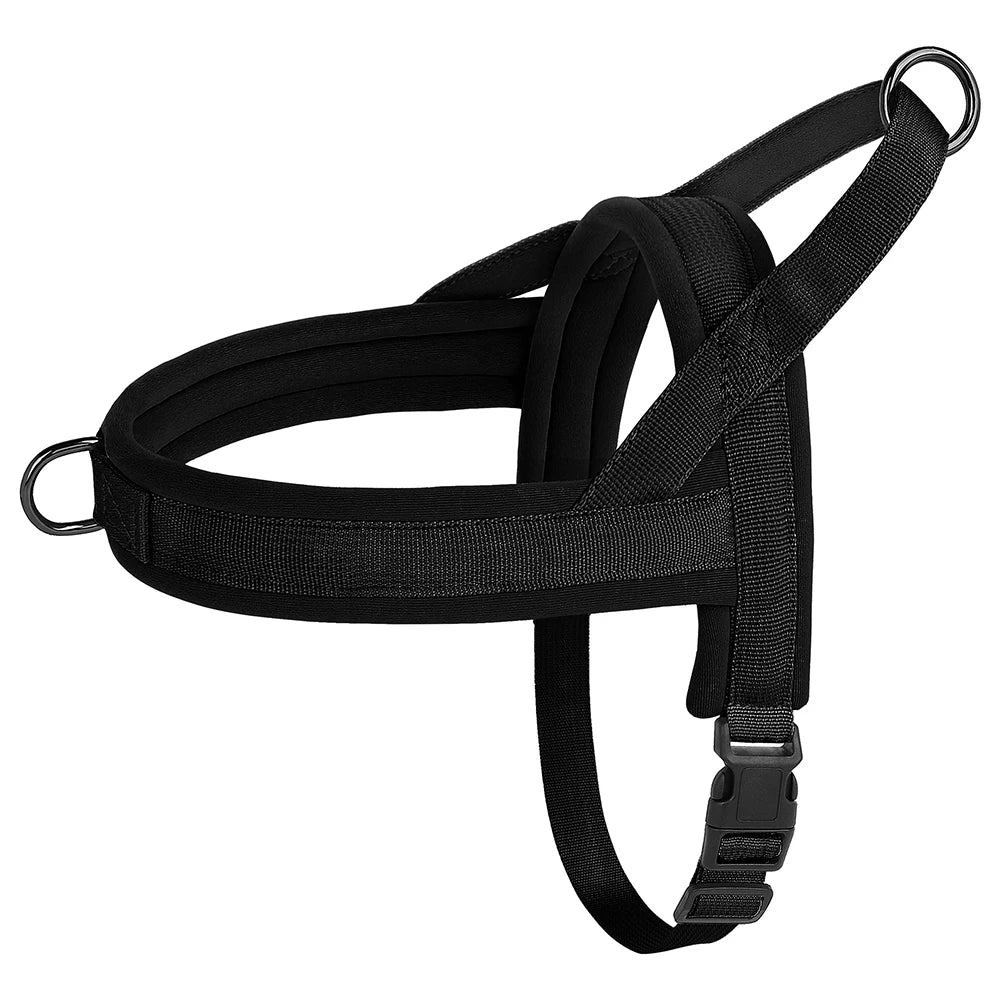 Padded No-Pull Dog Harness Vest – Adjustable, Soft Nylon