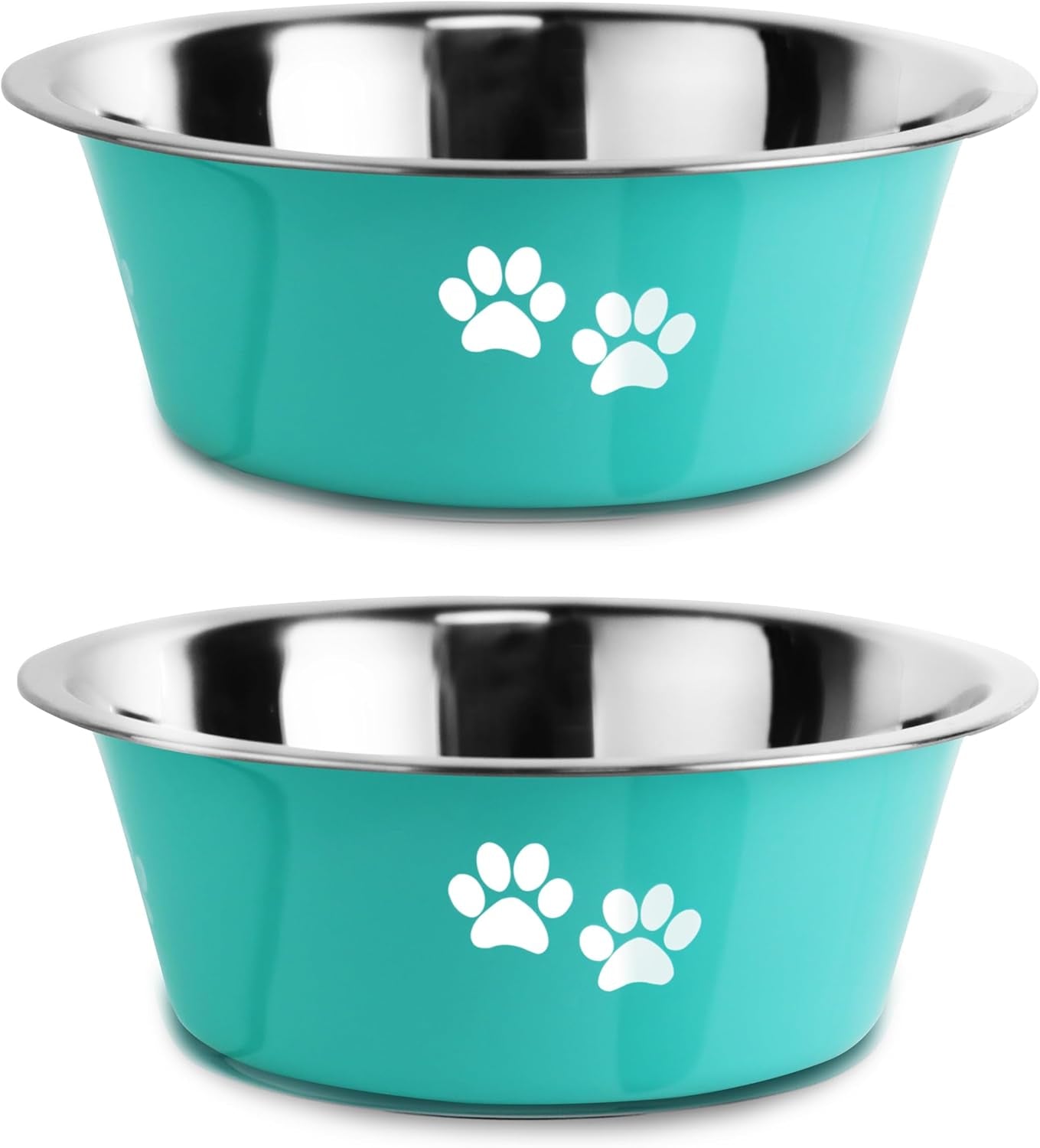 Stainless Steel Dog Bowl with Non-Slip Rubber Base – Durable & Spill-Resistant