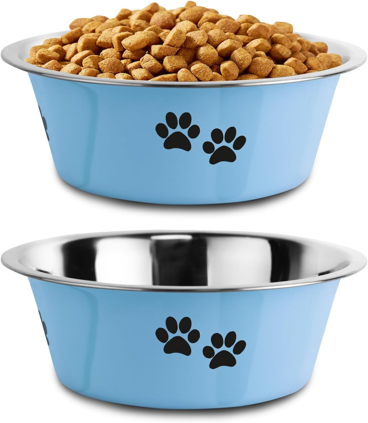 Stainless Steel Dog Bowl with Non-Slip Rubber Base – Durable & Spill-Resistant