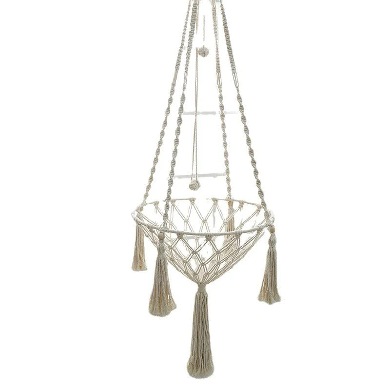 Handwoven Cotton Rope Cat Hammock – Hanging Swing Nest for Cats