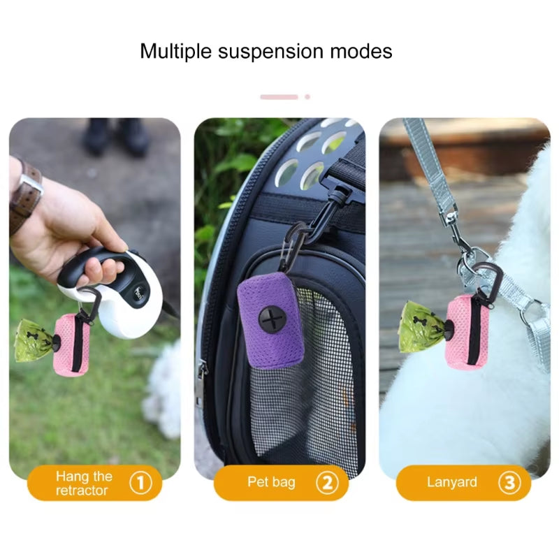 Dog Waste Bag Dispenser – Easy Clip-On Poop Bag Holder for Walks