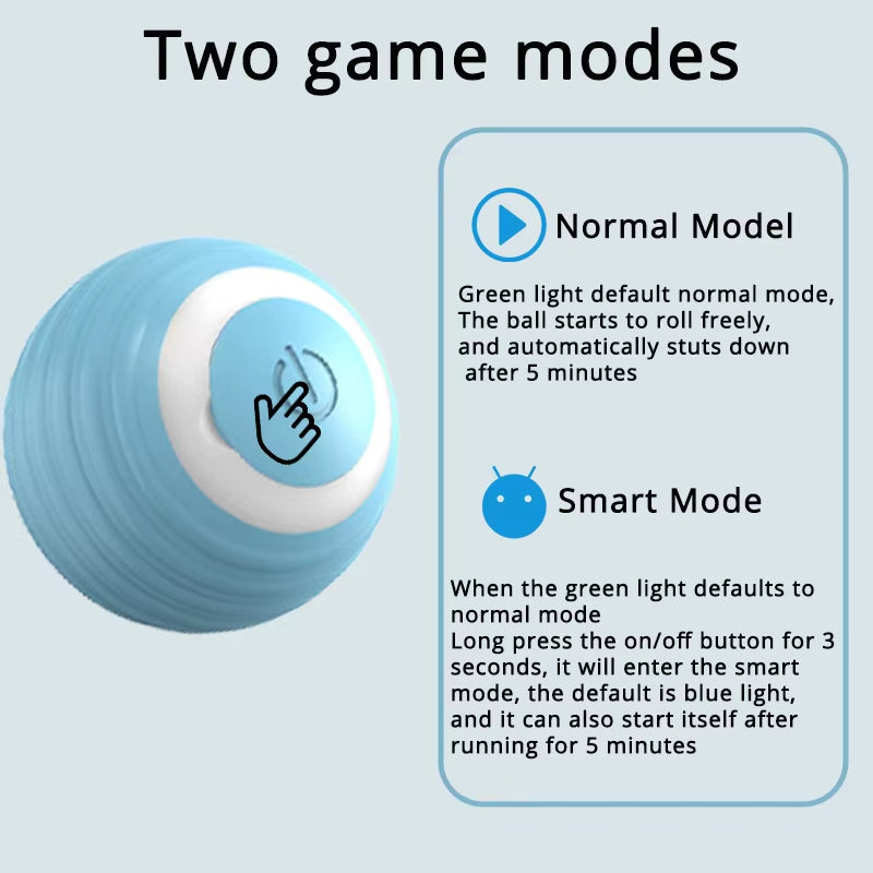 Smart Interactive Cat Toy Ball – Rechargeable Automatic Moving Toy