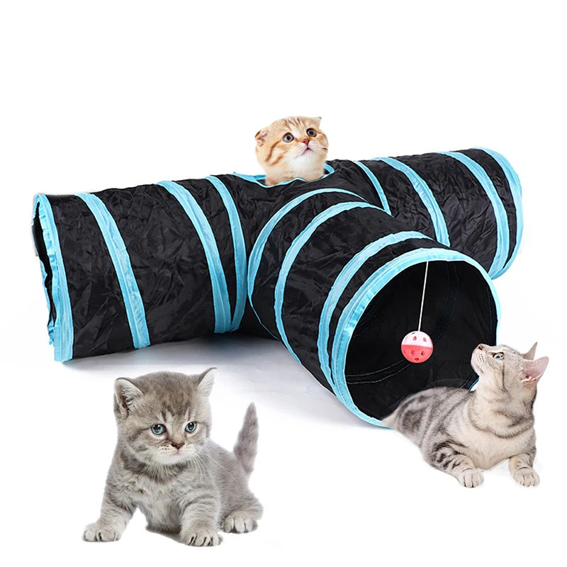 Foldable Cat Tunnel Toy – S-Shape & Y-Shape for Indoor Play