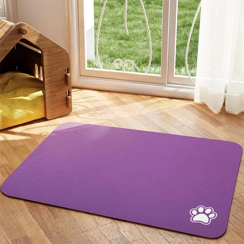 Absorbent Pet Feeding Mat – Non-Slip, Waterproof & Quick-Dry for Dogs & Cats
