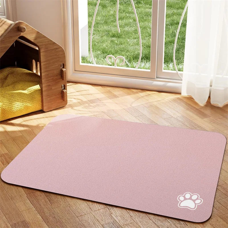 Absorbent Pet Feeding Mat – Non-Slip, Waterproof & Quick-Dry for Dogs & Cats
