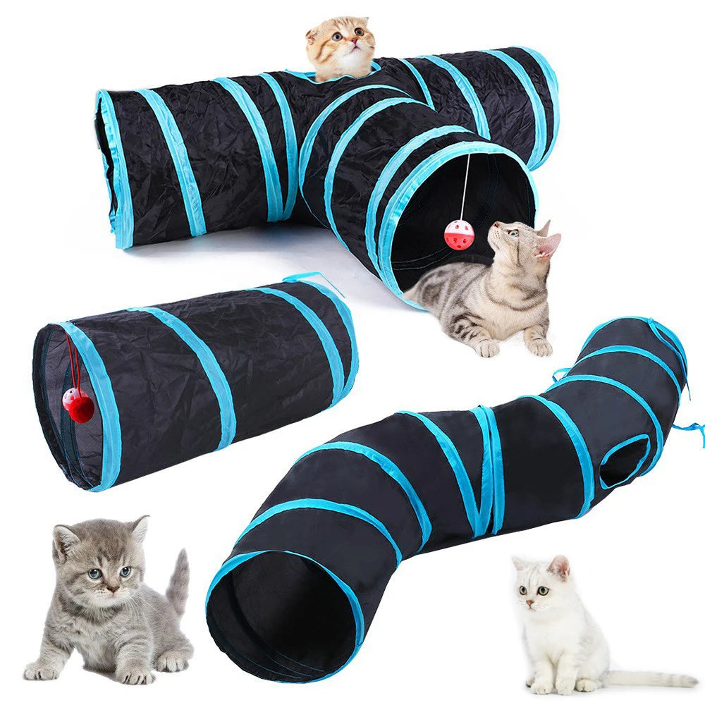 Foldable Cat Tunnel Toy – S-Shape & Y-Shape for Indoor Play