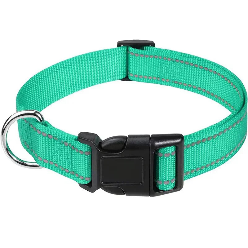 Reflective Dog & Cat Collar – Adjustable No-Choke Nylon