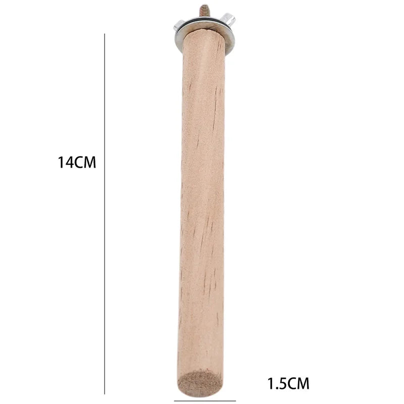 1/2Ps Parrot Pet Raw Standing Stick Wood Hanging Stand Racktoy Sticksstand Parakeet Branch Perches Forbird Cage Bar Pet Supplies