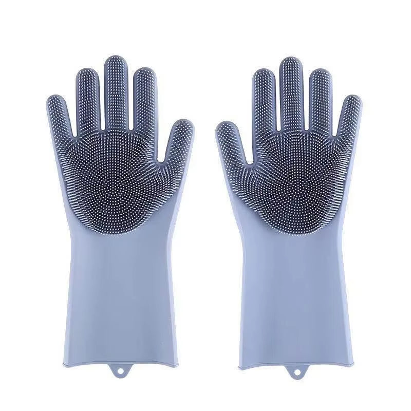Silicone Pet Grooming Gloves – Hair Removal & Deshedding for Dogs & Cats